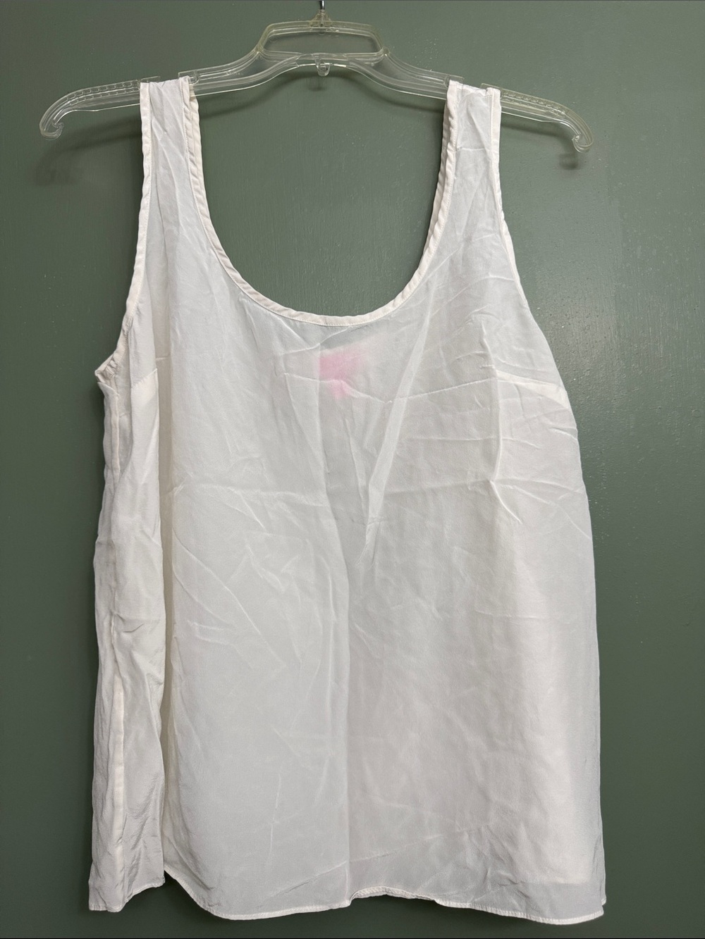 Lilly Pulitzer White silk Sleeveless Scoop Neck Tank Top